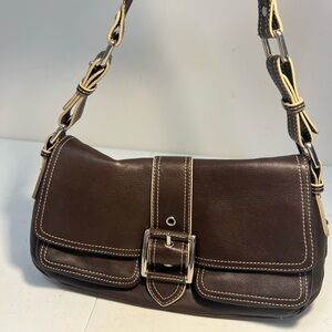 [Clarks] Soft Brown Leather Shoulder Bag